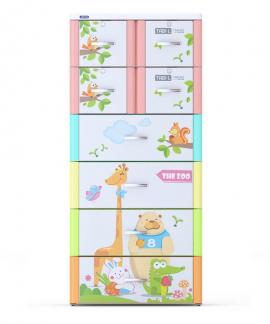 Tủ nhựa Tabi L 6 tầng 8 ngăn - Đa sắc